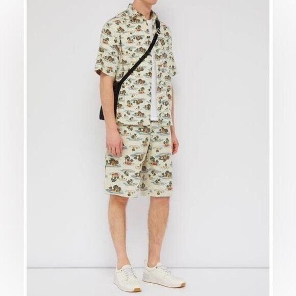 New Authentic Bottega Veneta Tropical Print Men's Swim Shorts size 48 - Picture 4 of 11